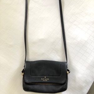 Kate Spade Black Leather Cross Body Purse Clutch